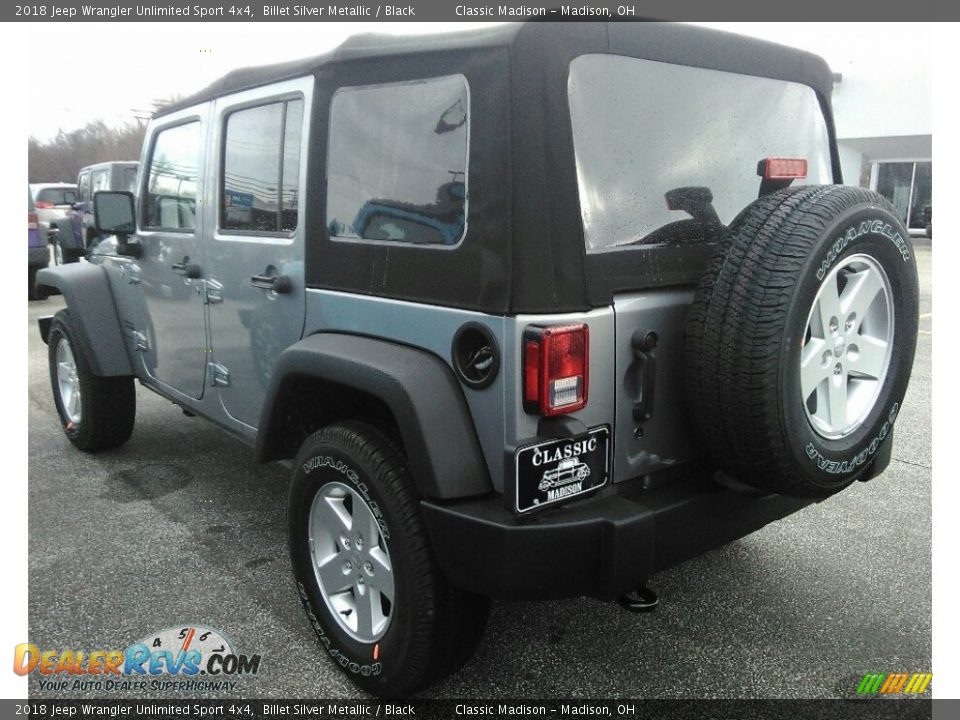 2018 Jeep Wrangler Unlimited Sport 4x4 Billet Silver Metallic / Black Photo #3