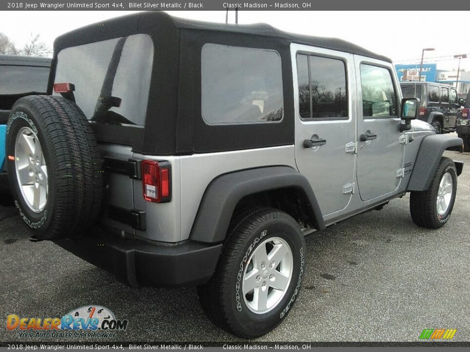 2018 Jeep Wrangler Unlimited Sport 4x4 Billet Silver Metallic / Black Photo #4