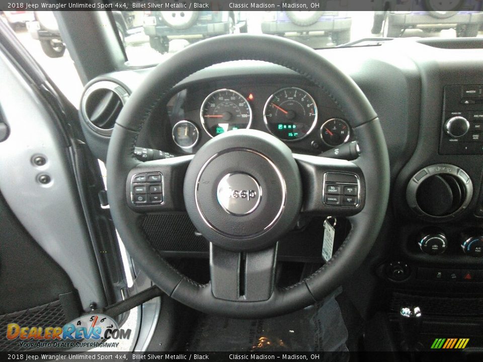 2018 Jeep Wrangler Unlimited Sport 4x4 Billet Silver Metallic / Black Photo #8