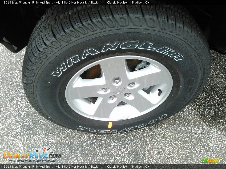 2018 Jeep Wrangler Unlimited Sport 4x4 Billet Silver Metallic / Black Photo #11