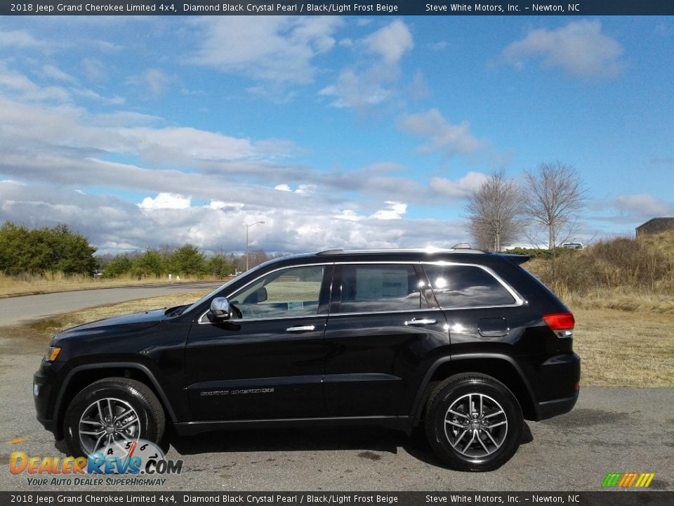 2018 Jeep Grand Cherokee Limited 4x4 Diamond Black Crystal Pearl / Black/Light Frost Beige Photo #1