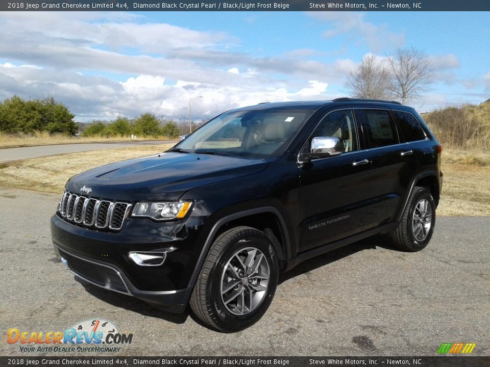 2018 Jeep Grand Cherokee Limited 4x4 Diamond Black Crystal Pearl / Black/Light Frost Beige Photo #2