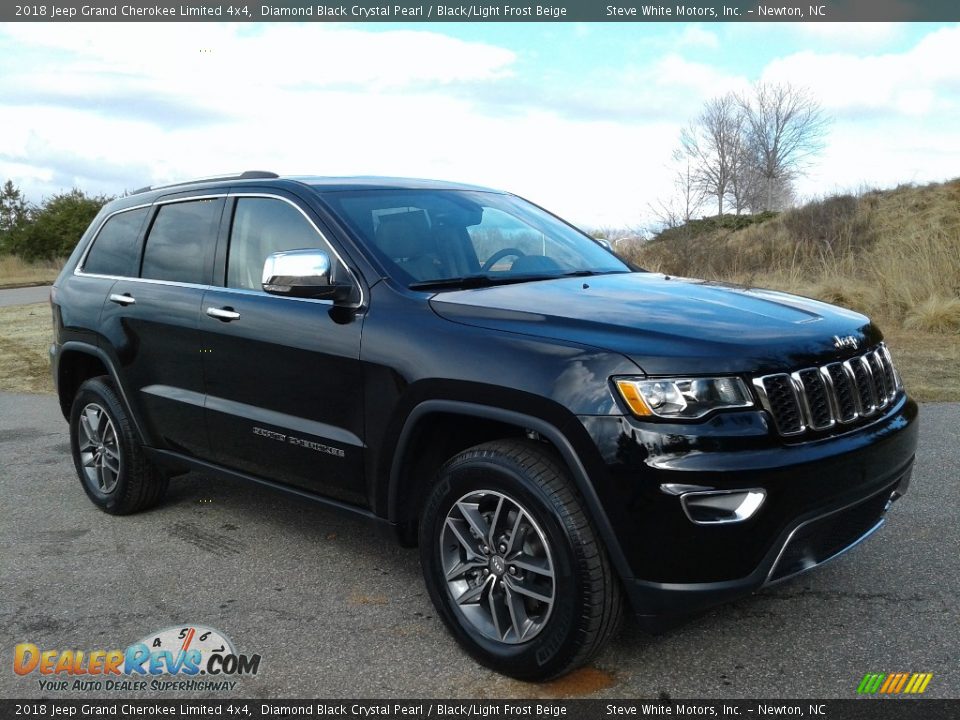 2018 Jeep Grand Cherokee Limited 4x4 Diamond Black Crystal Pearl / Black/Light Frost Beige Photo #4