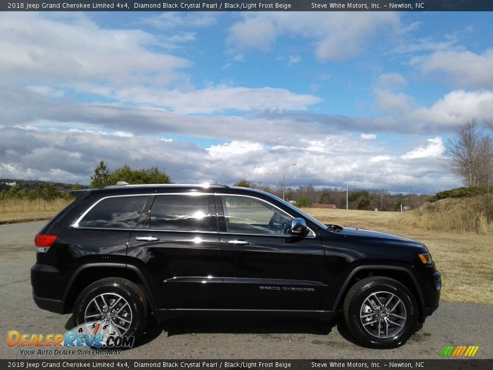 2018 Jeep Grand Cherokee Limited 4x4 Diamond Black Crystal Pearl / Black/Light Frost Beige Photo #5