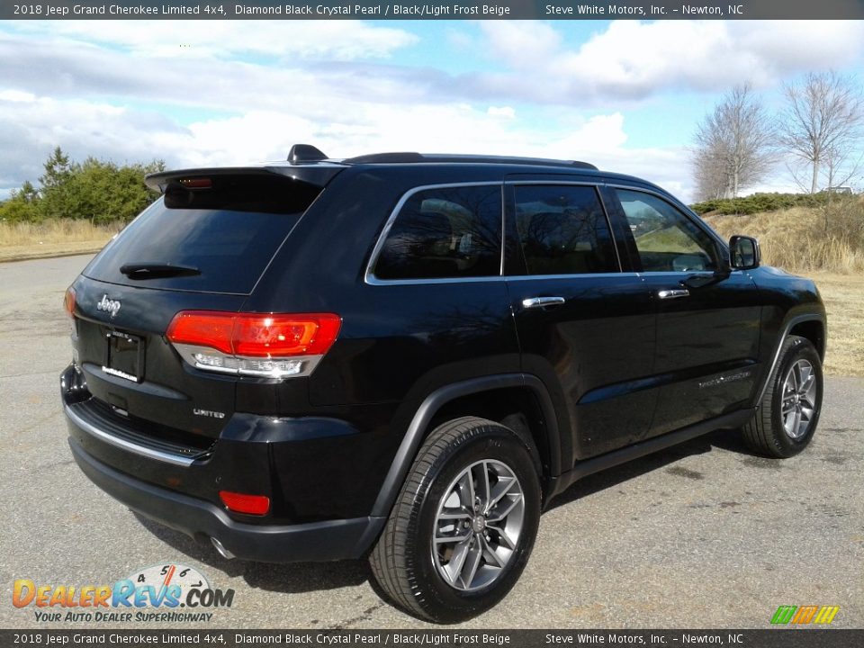 2018 Jeep Grand Cherokee Limited 4x4 Diamond Black Crystal Pearl / Black/Light Frost Beige Photo #6