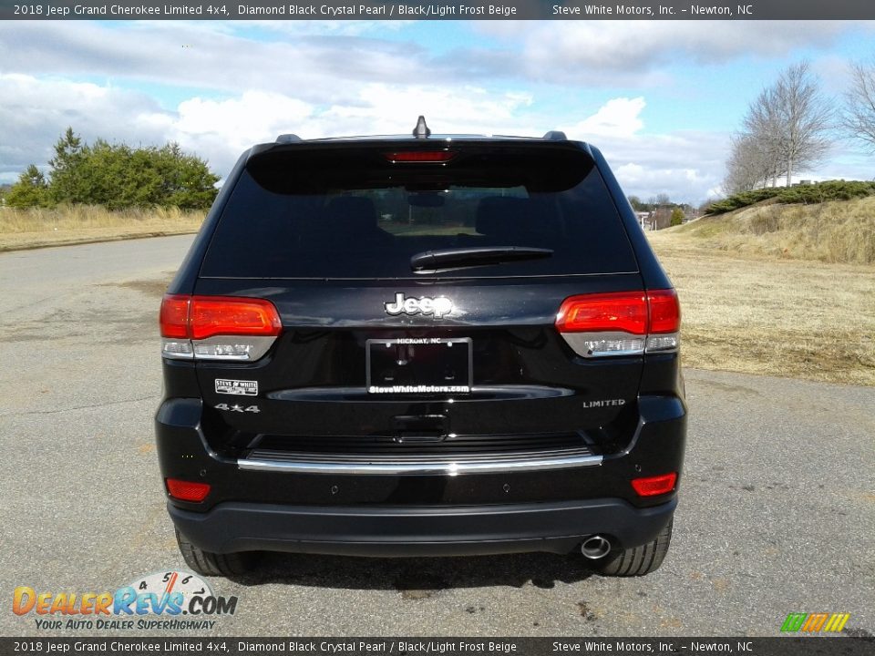 2018 Jeep Grand Cherokee Limited 4x4 Diamond Black Crystal Pearl / Black/Light Frost Beige Photo #7