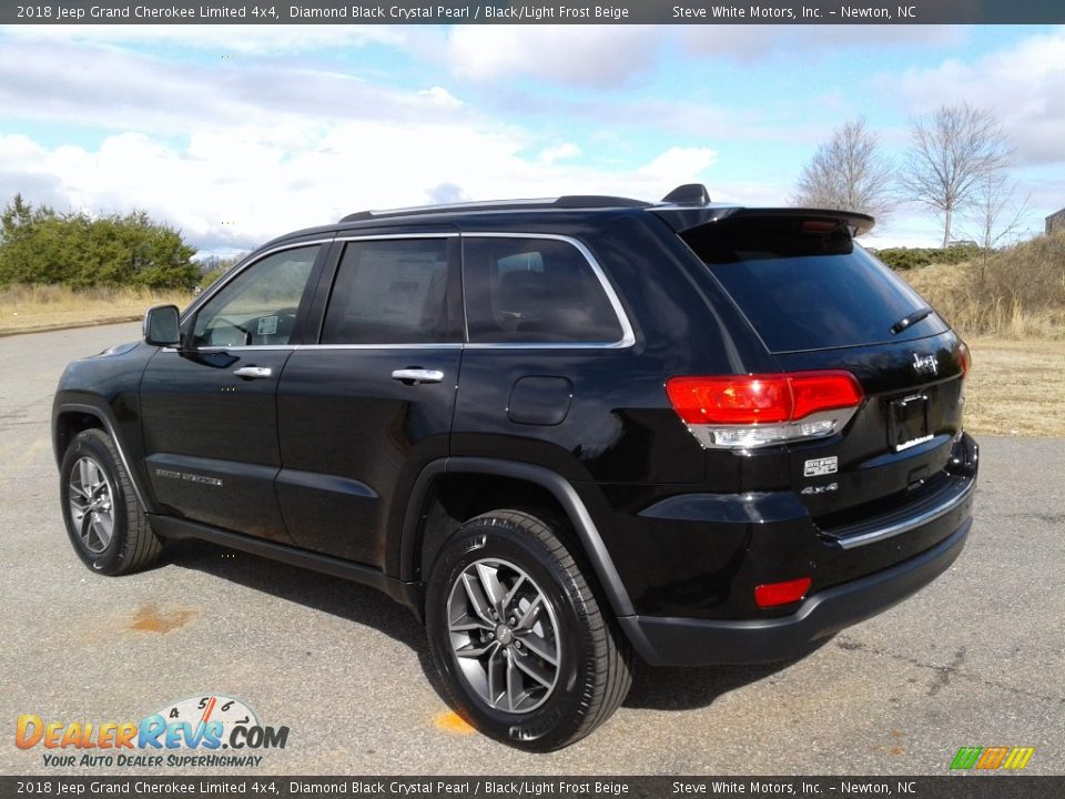 2018 Jeep Grand Cherokee Limited 4x4 Diamond Black Crystal Pearl / Black/Light Frost Beige Photo #8