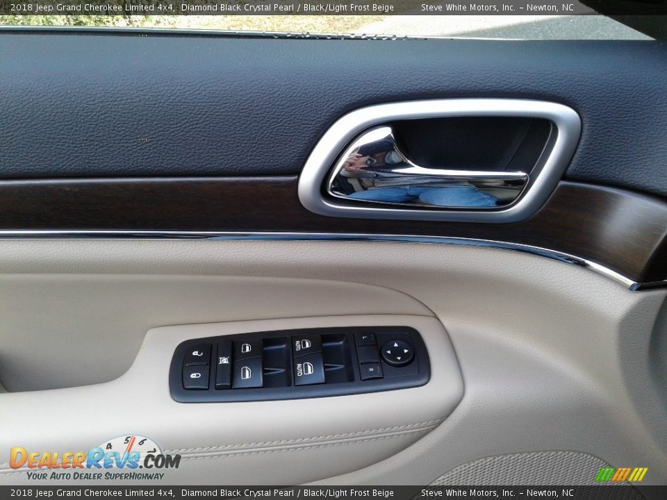 2018 Jeep Grand Cherokee Limited 4x4 Diamond Black Crystal Pearl / Black/Light Frost Beige Photo #9