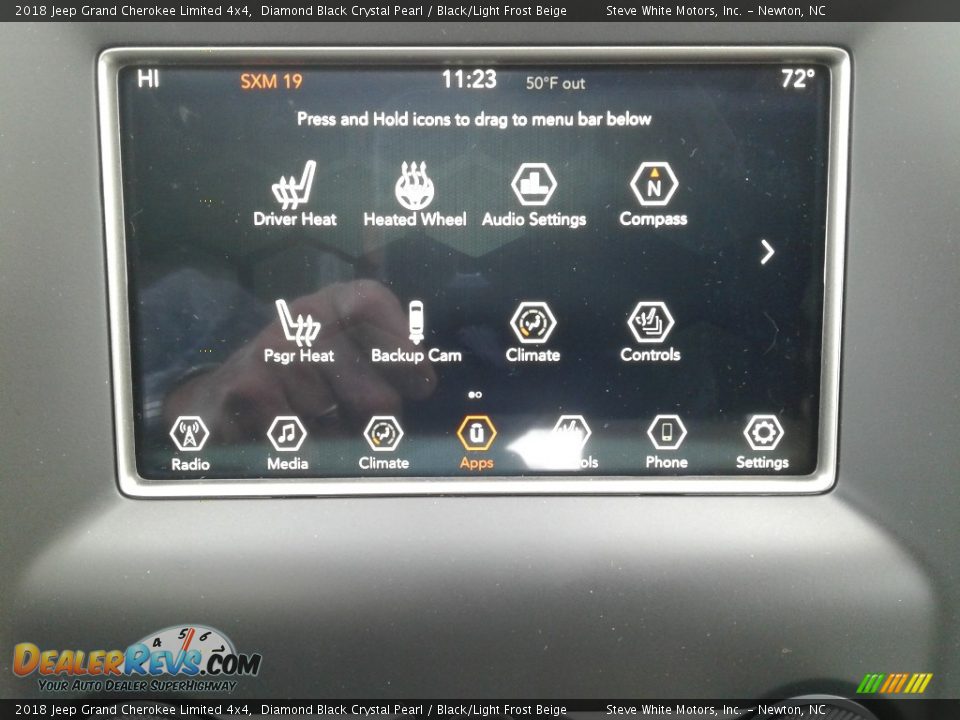 2018 Jeep Grand Cherokee Limited 4x4 Diamond Black Crystal Pearl / Black/Light Frost Beige Photo #24