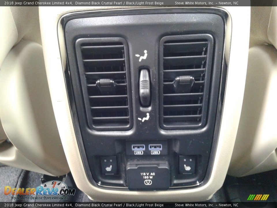 2018 Jeep Grand Cherokee Limited 4x4 Diamond Black Crystal Pearl / Black/Light Frost Beige Photo #28