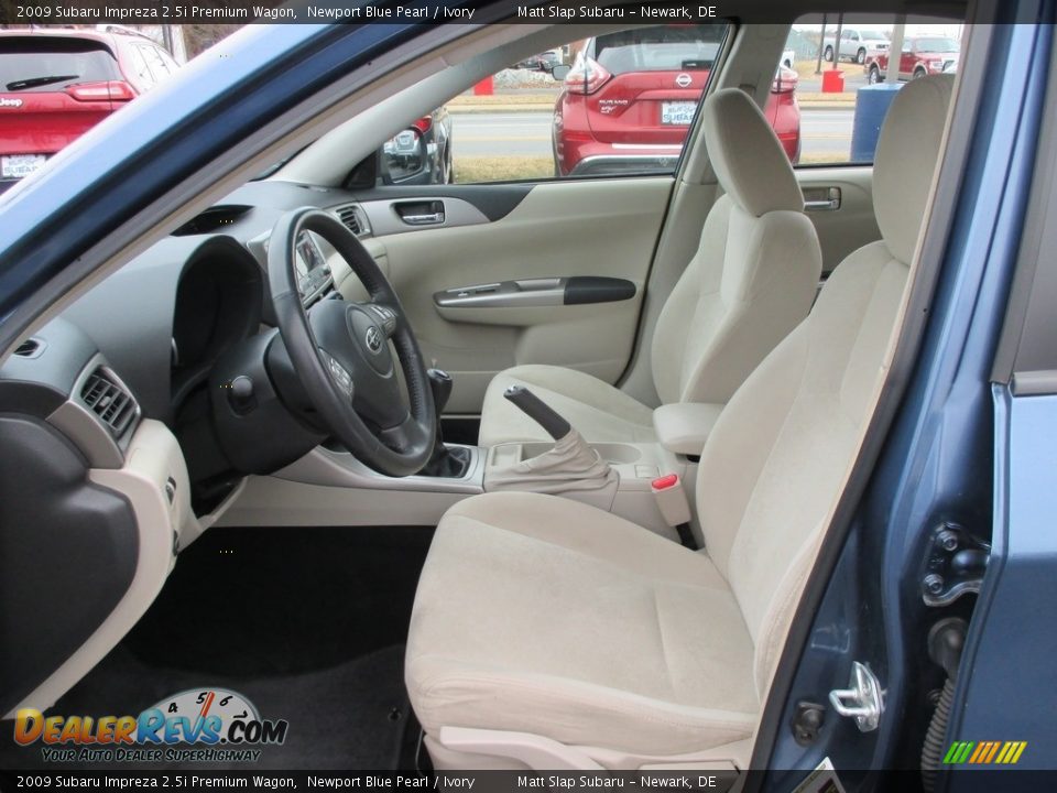 2009 Subaru Impreza 2.5i Premium Wagon Newport Blue Pearl / Ivory Photo #13