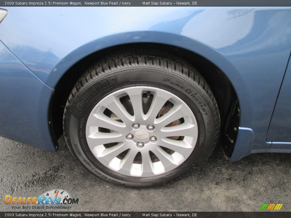 2009 Subaru Impreza 2.5i Premium Wagon Newport Blue Pearl / Ivory Photo #23