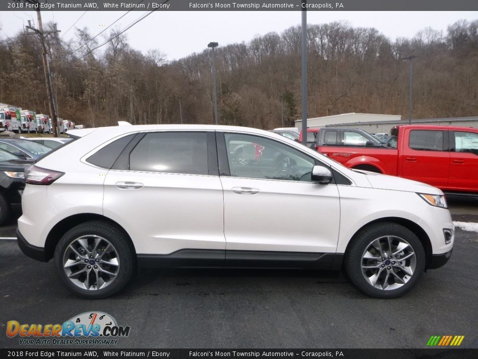 2018 Ford Edge Titanium AWD White Platinum / Ebony Photo #1