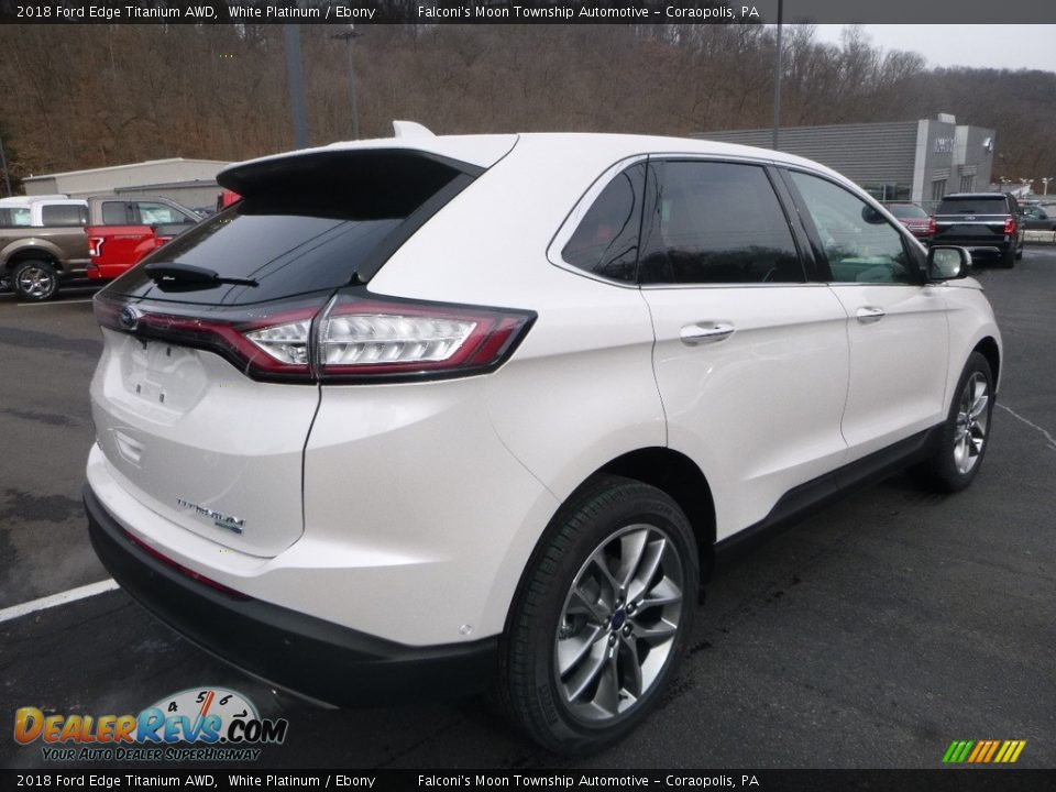 2018 Ford Edge Titanium AWD White Platinum / Ebony Photo #2