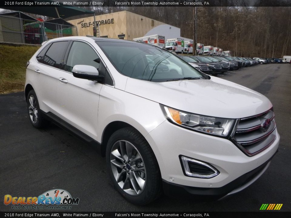 2018 Ford Edge Titanium AWD White Platinum / Ebony Photo #3