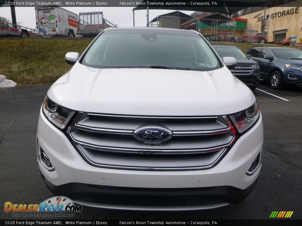 2018 Ford Edge Titanium AWD White Platinum / Ebony Photo #4