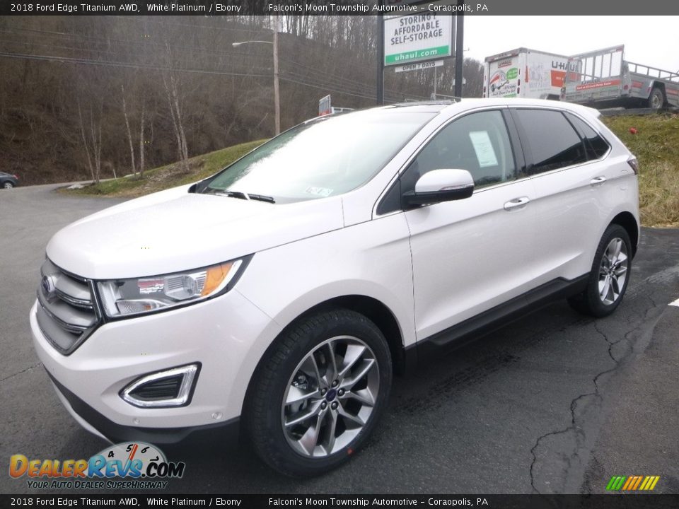 2018 Ford Edge Titanium AWD White Platinum / Ebony Photo #5