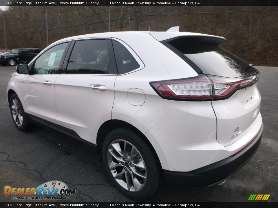 2018 Ford Edge Titanium AWD White Platinum / Ebony Photo #6