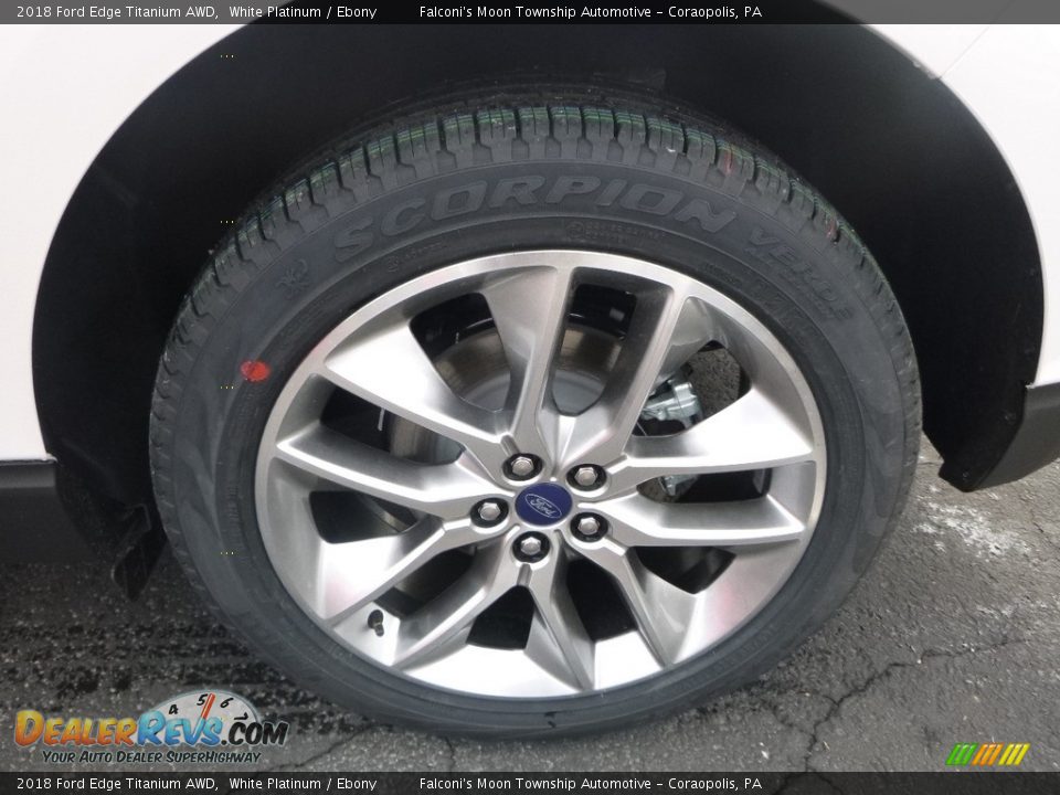 2018 Ford Edge Titanium AWD White Platinum / Ebony Photo #7