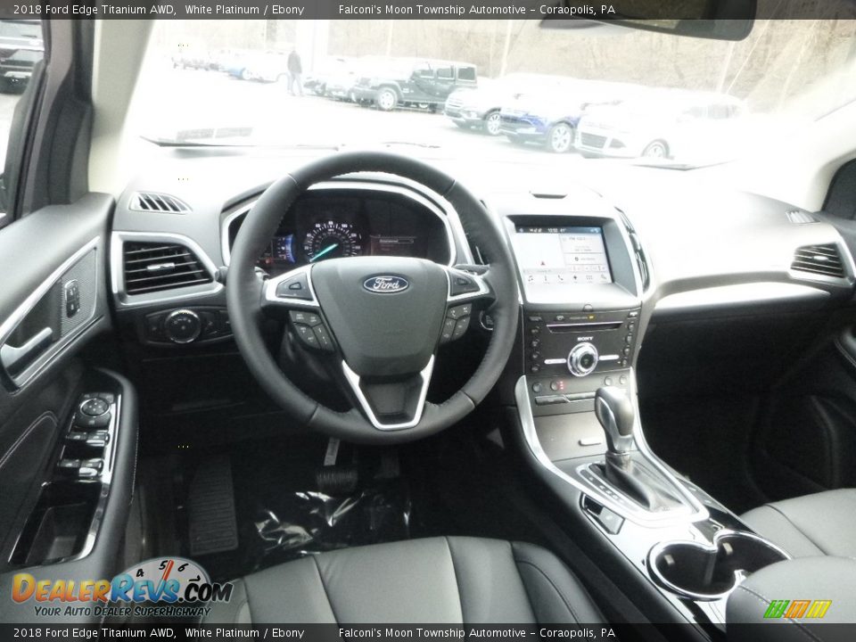 2018 Ford Edge Titanium AWD White Platinum / Ebony Photo #9