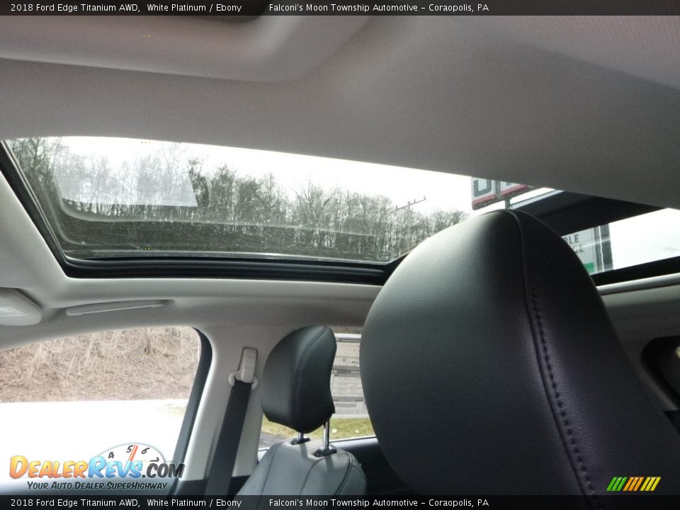 2018 Ford Edge Titanium AWD White Platinum / Ebony Photo #12