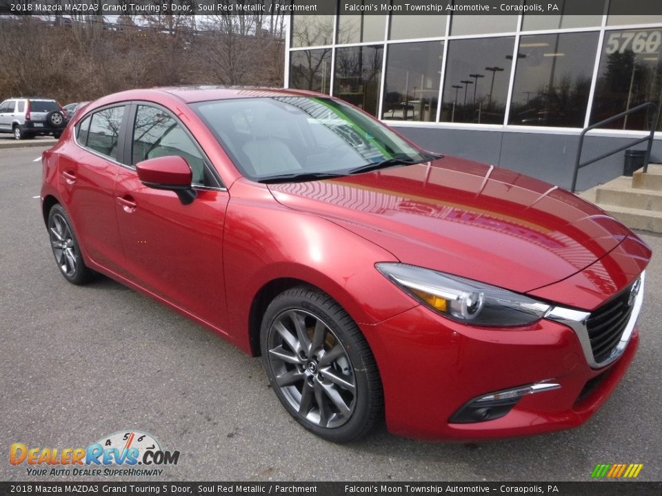 2018 Mazda MAZDA3 Grand Touring 5 Door Soul Red Metallic / Parchment Photo #3