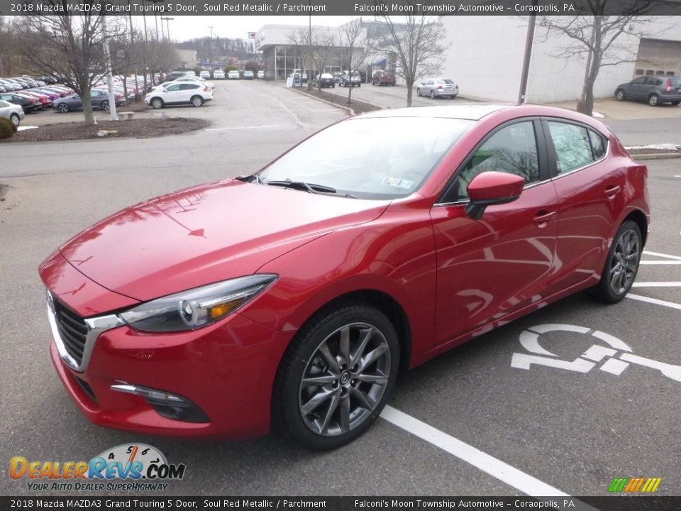 2018 Mazda MAZDA3 Grand Touring 5 Door Soul Red Metallic / Parchment Photo #5