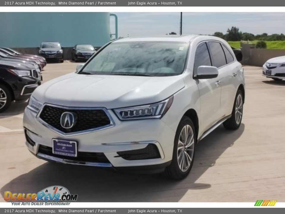 2017 Acura MDX Technology White Diamond Pearl / Parchment Photo #3