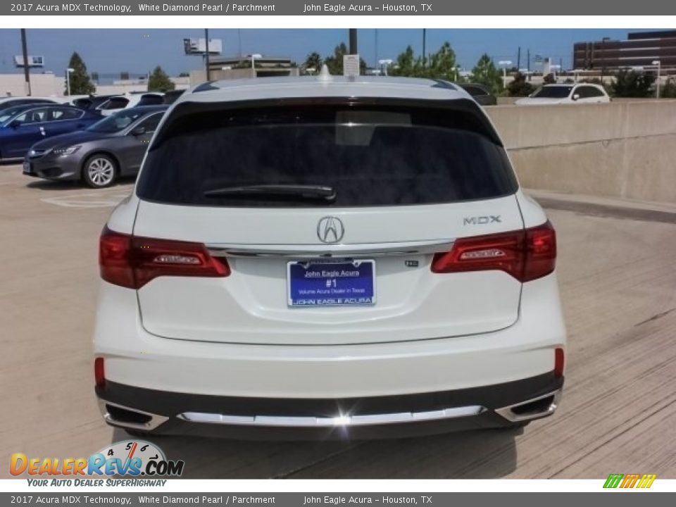2017 Acura MDX Technology White Diamond Pearl / Parchment Photo #6