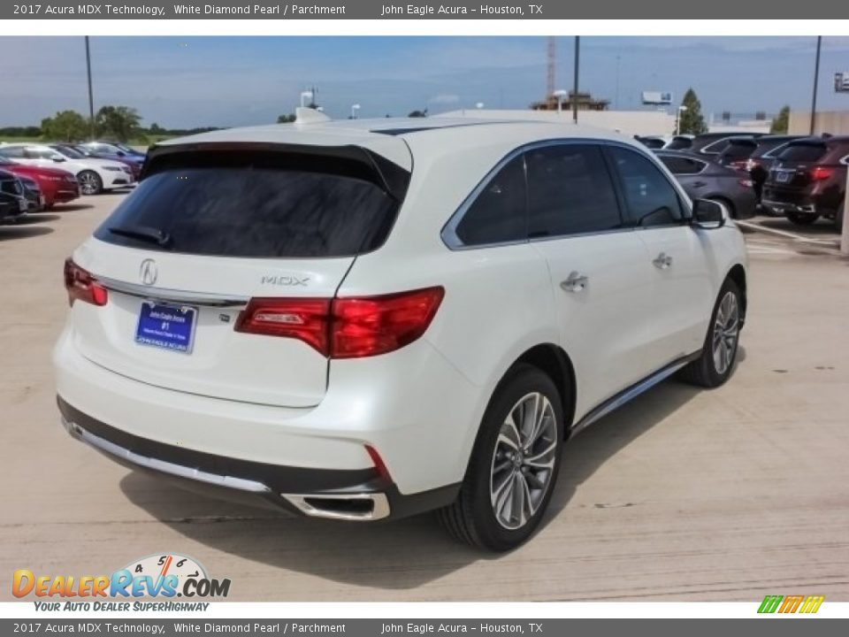 2017 Acura MDX Technology White Diamond Pearl / Parchment Photo #7