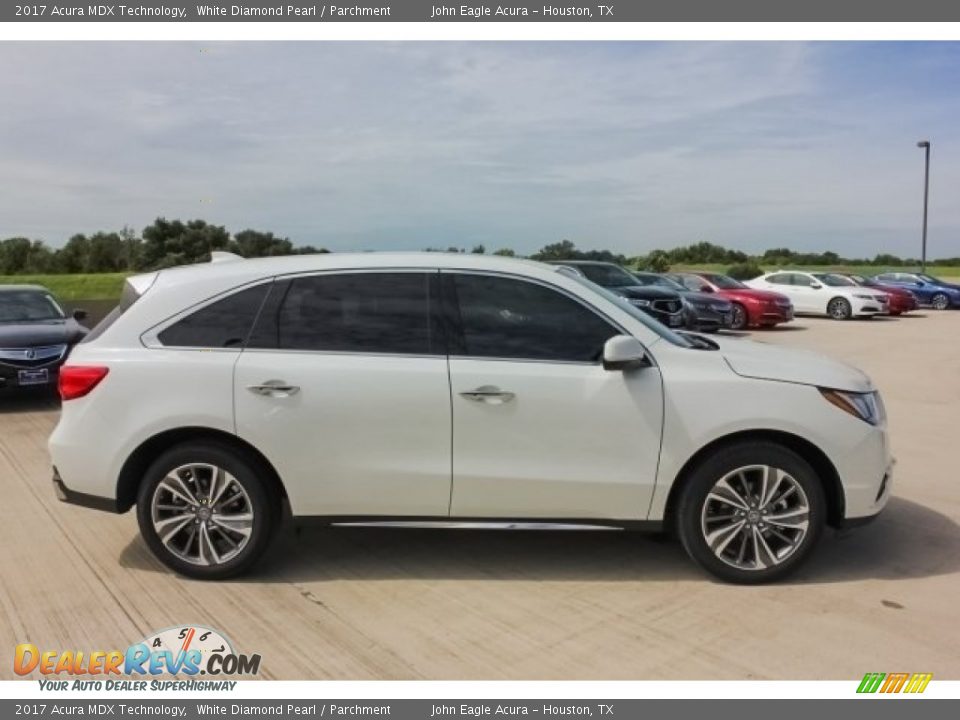 2017 Acura MDX Technology White Diamond Pearl / Parchment Photo #8