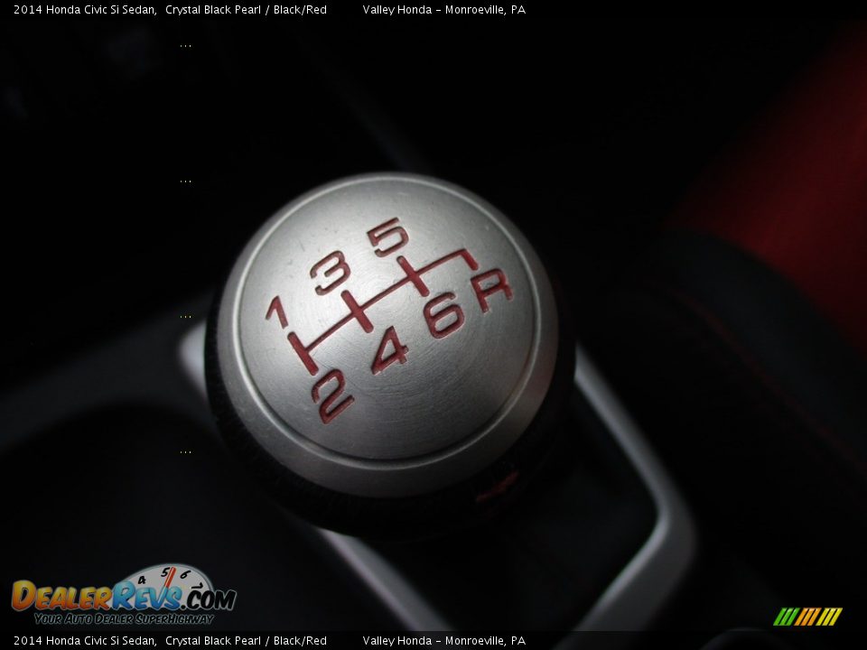 2014 Honda Civic Si Sedan Crystal Black Pearl / Black/Red Photo #16