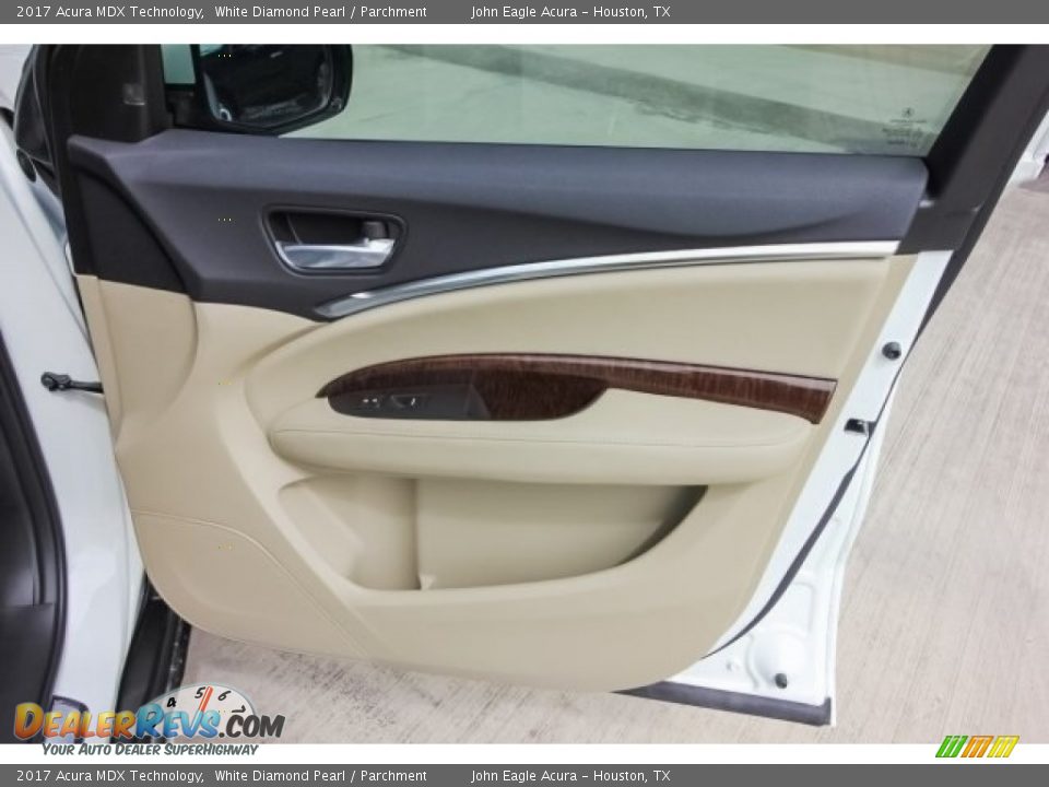 2017 Acura MDX Technology White Diamond Pearl / Parchment Photo #28
