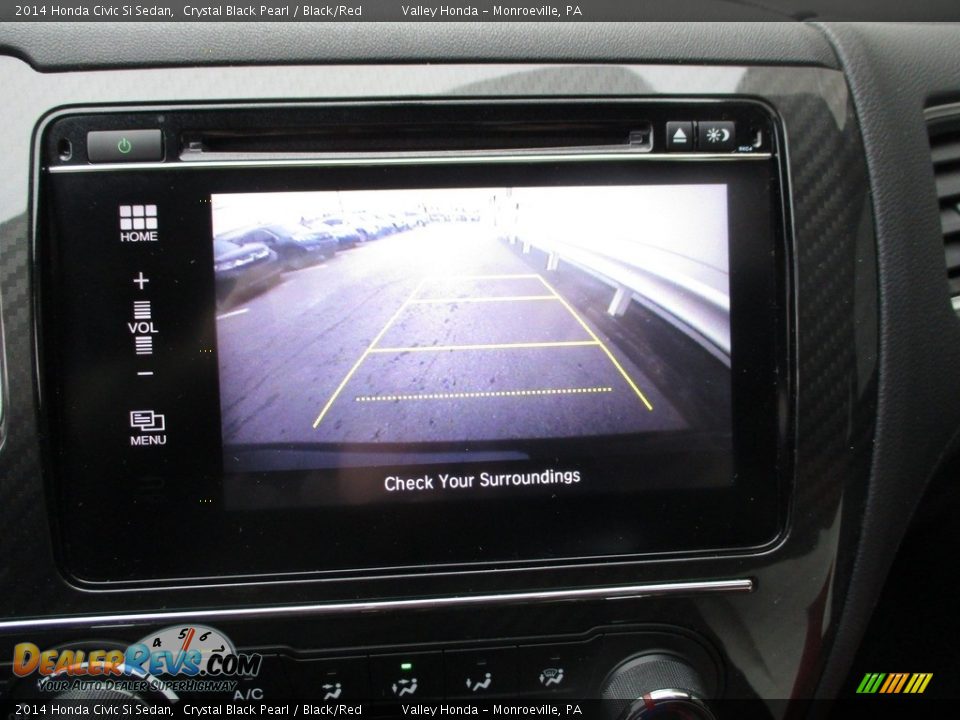 2014 Honda Civic Si Sedan Crystal Black Pearl / Black/Red Photo #18