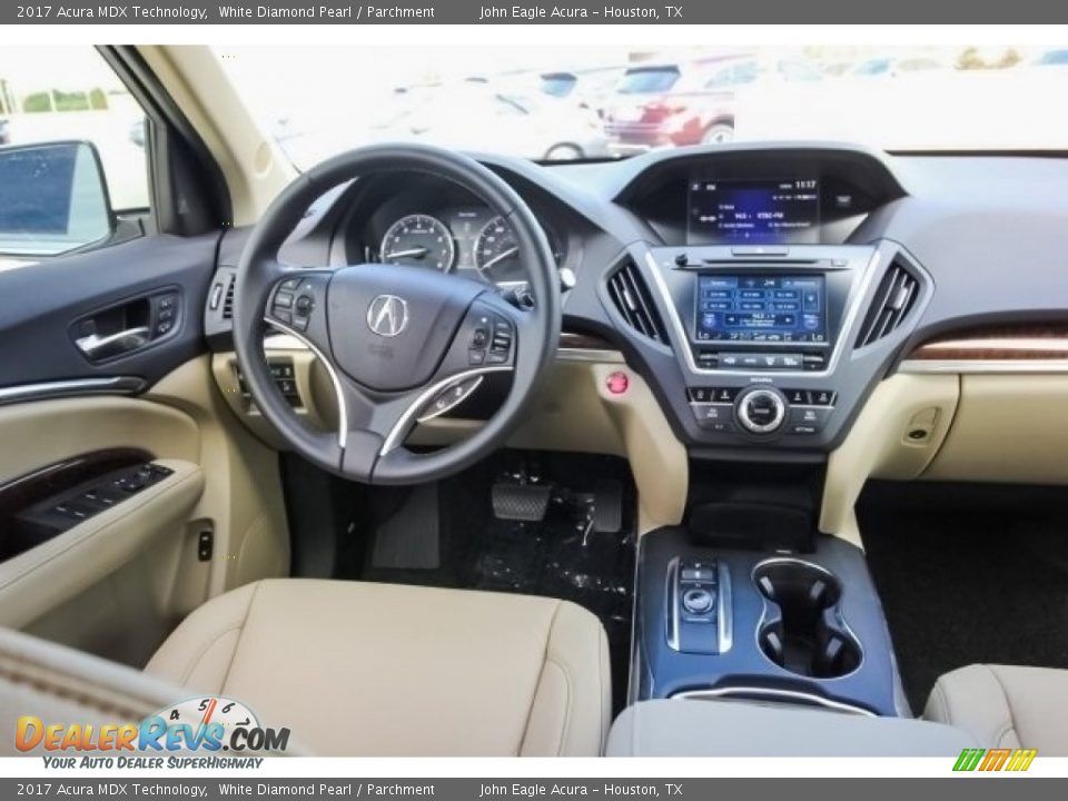 2017 Acura MDX Technology White Diamond Pearl / Parchment Photo #31