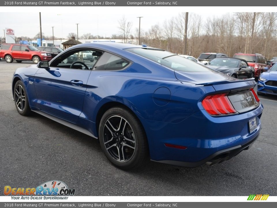 2018 Ford Mustang GT Premium Fastback Lightning Blue / Ebony Photo #3