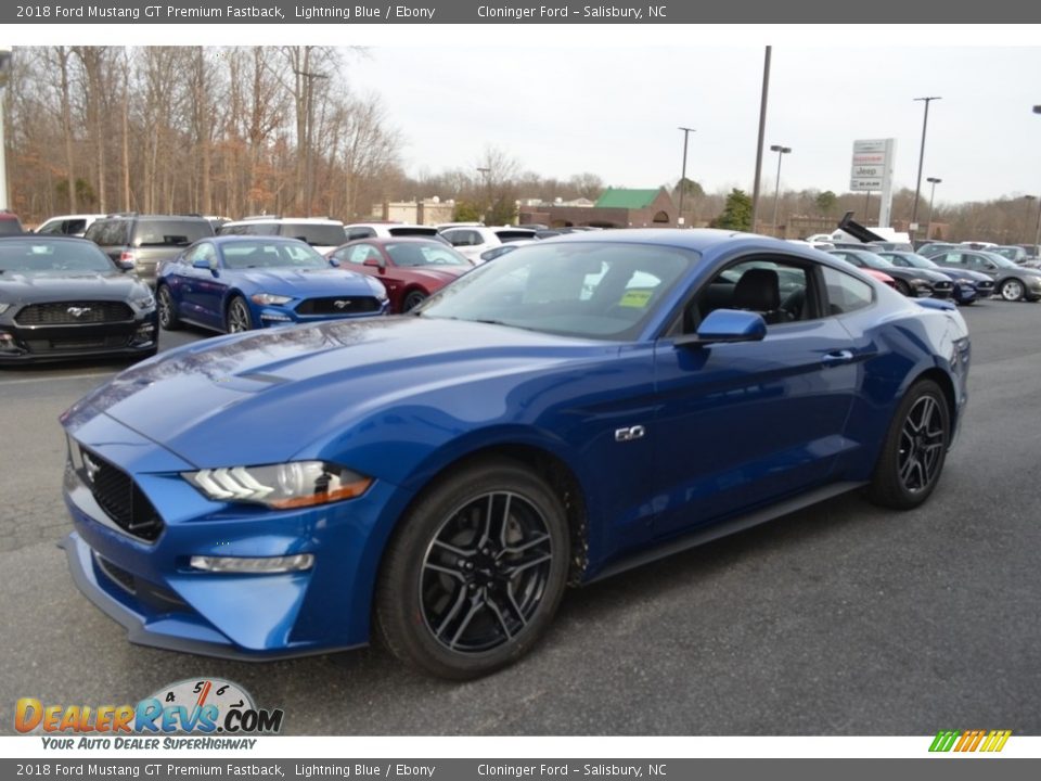 2018 Ford Mustang GT Premium Fastback Lightning Blue / Ebony Photo #4
