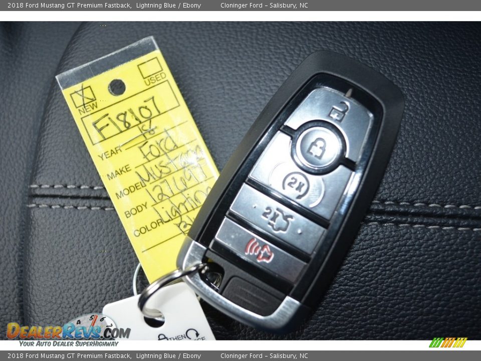 2018 Ford Mustang GT Premium Fastback Lightning Blue / Ebony Photo #18