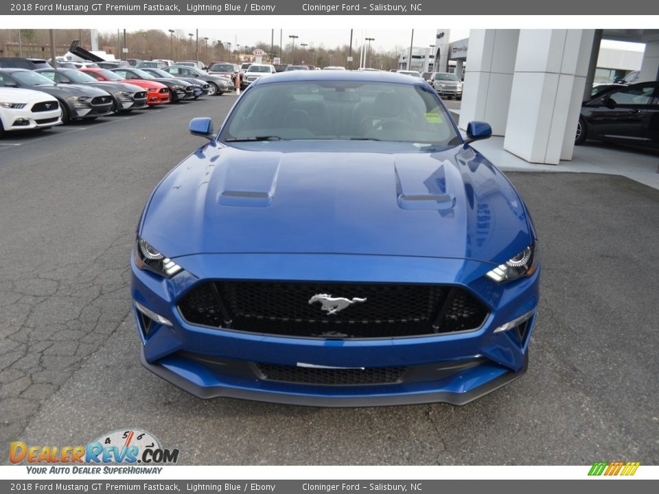 2018 Ford Mustang GT Premium Fastback Lightning Blue / Ebony Photo #19
