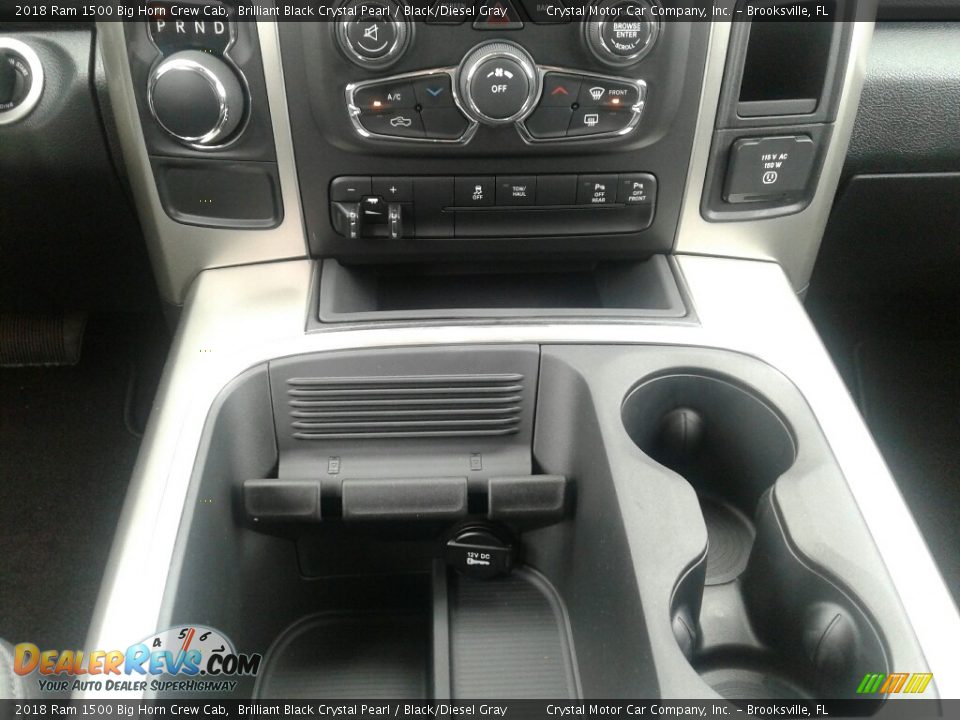 2018 Ram 1500 Big Horn Crew Cab Brilliant Black Crystal Pearl / Black/Diesel Gray Photo #16