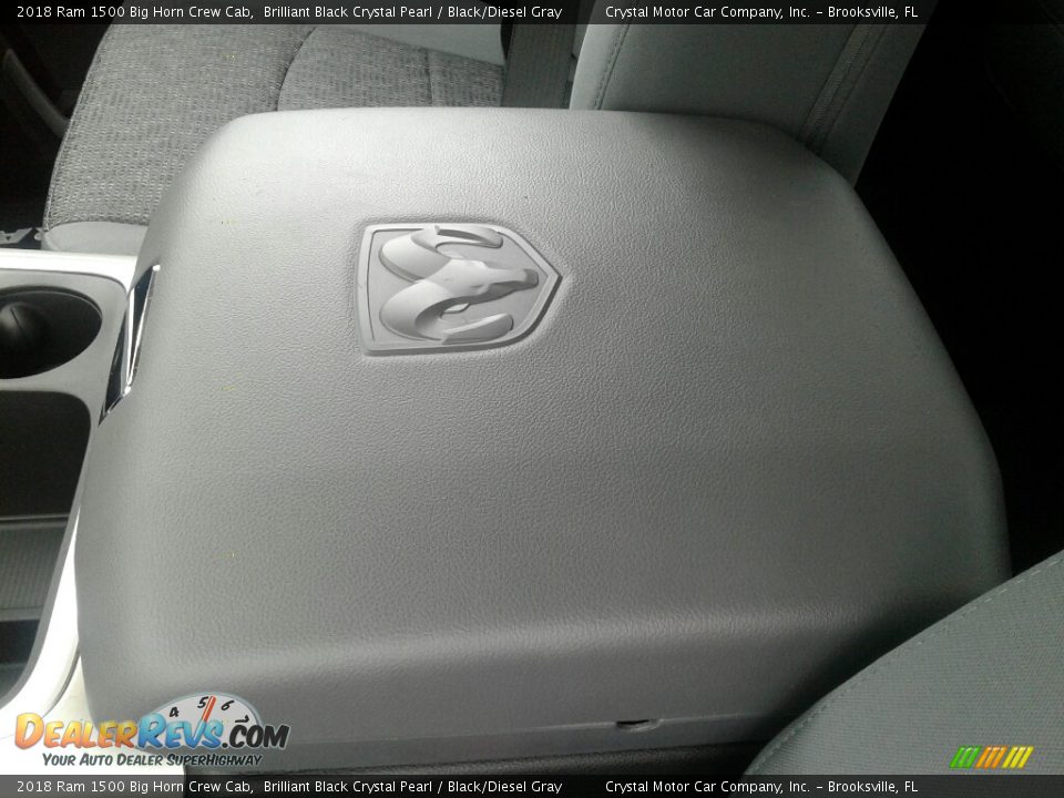 2018 Ram 1500 Big Horn Crew Cab Brilliant Black Crystal Pearl / Black/Diesel Gray Photo #18