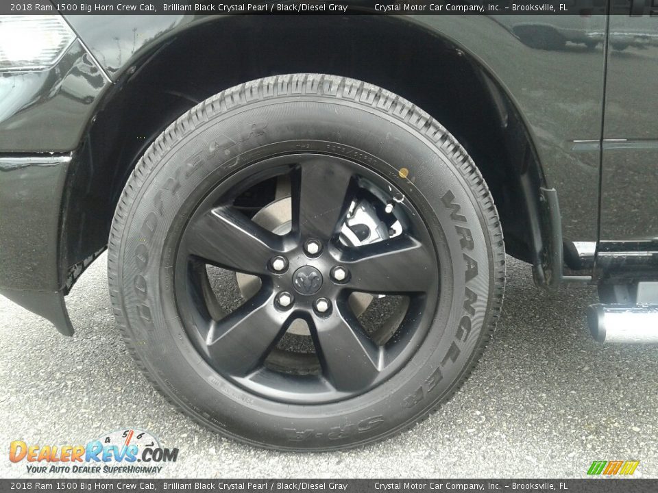 2018 Ram 1500 Big Horn Crew Cab Brilliant Black Crystal Pearl / Black/Diesel Gray Photo #20