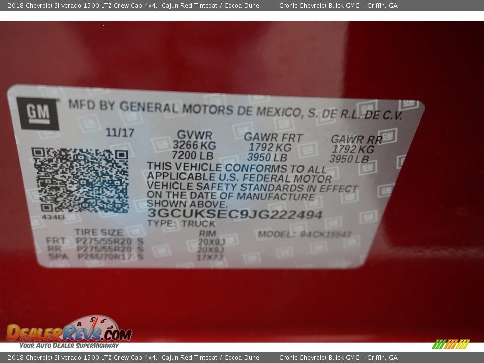 2018 Chevrolet Silverado 1500 LTZ Crew Cab 4x4 Cajun Red Tintcoat / Cocoa Dune Photo #15