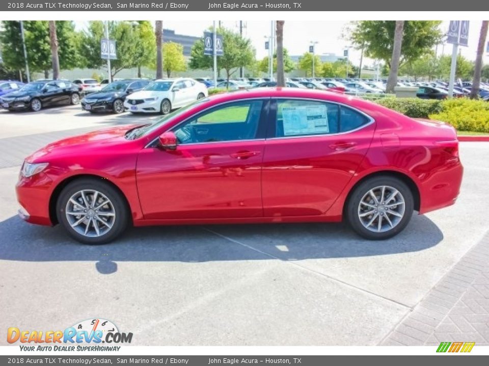 2018 Acura TLX Technology Sedan San Marino Red / Ebony Photo #4