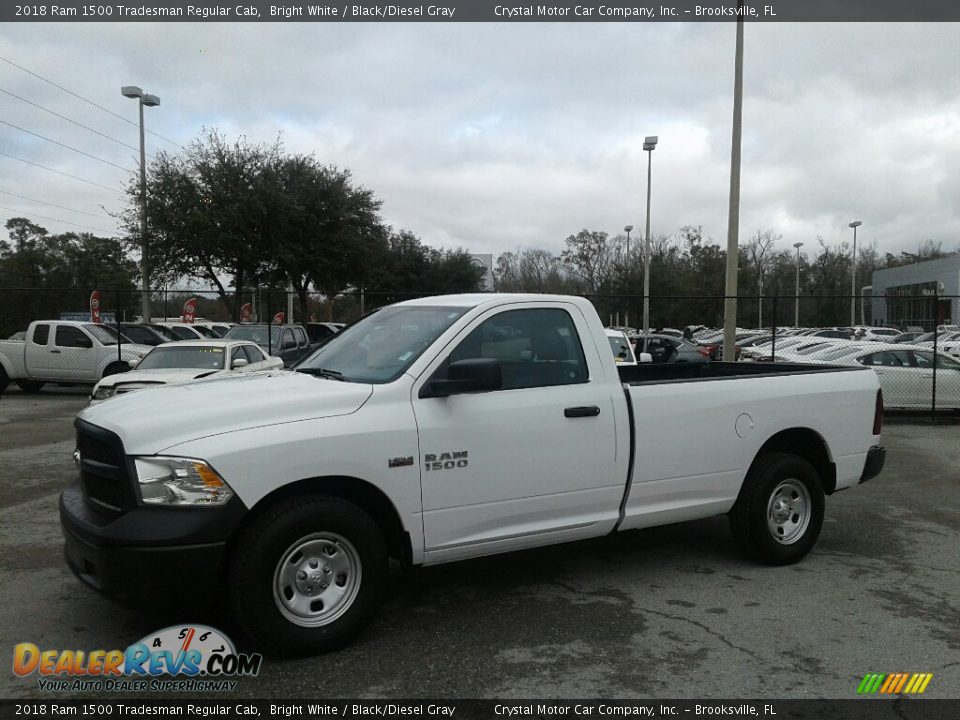 2018 Ram 1500 Tradesman Regular Cab Bright White / Black/Diesel Gray Photo #1