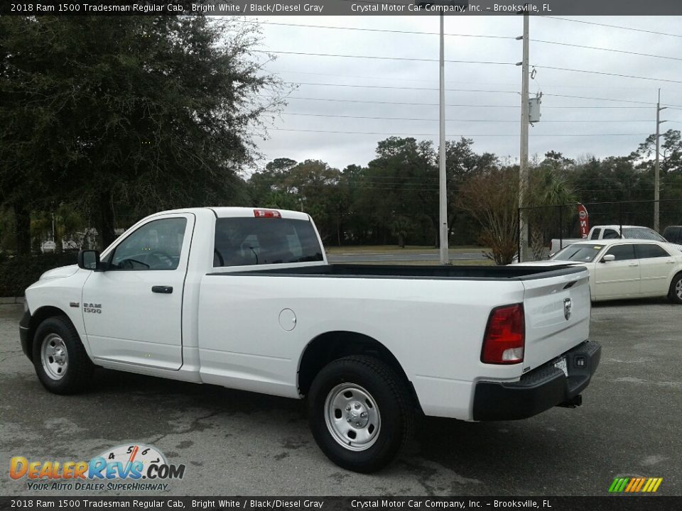 2018 Ram 1500 Tradesman Regular Cab Bright White / Black/Diesel Gray Photo #4