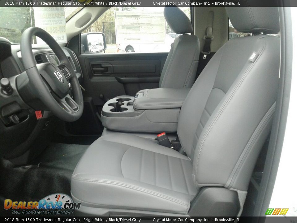 2018 Ram 1500 Tradesman Regular Cab Bright White / Black/Diesel Gray Photo #10