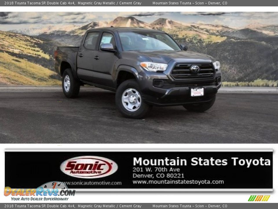 2018 Toyota Tacoma SR Double Cab 4x4 Magnetic Gray Metallic / Cement Gray Photo #1