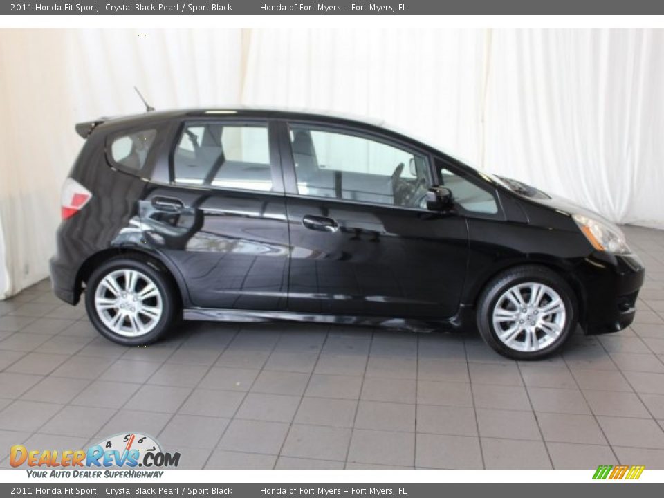 2011 Honda Fit Sport Crystal Black Pearl / Sport Black Photo #3