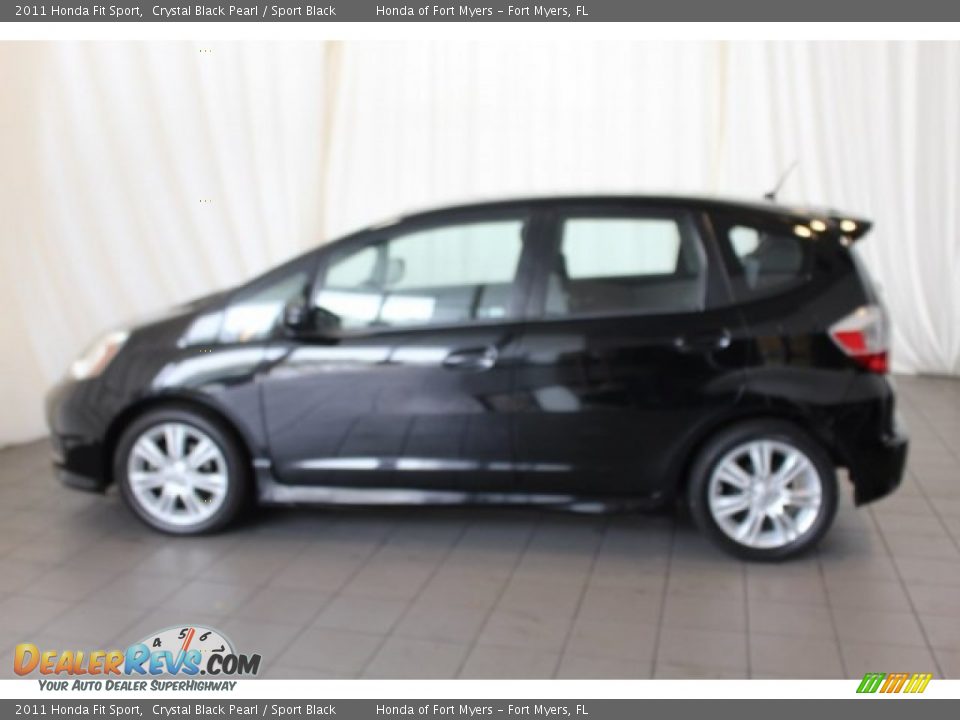 2011 Honda Fit Sport Crystal Black Pearl / Sport Black Photo #5